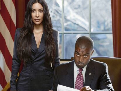 Kim Kardashian y Kanye West aparecen en este fotomontaje como primera dama y presidente de Estados Unidos. Para muchos, una pesadilla no tan lejana a la realidad. En todo caso, habrá que esperar. El músico ha postergado sus planes de asalto a la Casa Blanca a 2024 para que su admirado Donald Trump pueda tratar de completar dos mandatos.