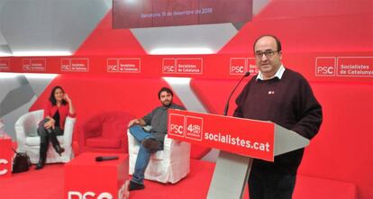 Miquel Iceta, líder del PSC, en un acte del partit.