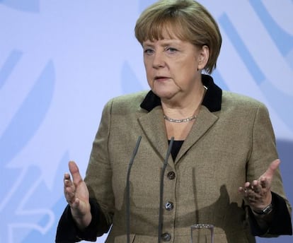 Angela Merkel, en Berl&iacute;n.
