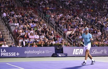 Rafa Nadal celebra el pase a semifinales, el pasado viernes.