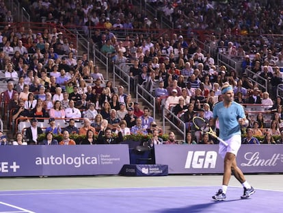 Rafa Nadal celebra el pase a semifinales, el pasado viernes.