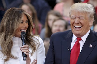 Donald y Melania Trump en una entrevista reciente para la NBC.