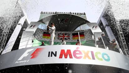 Las celebraciones del Gran Premio en 2016.