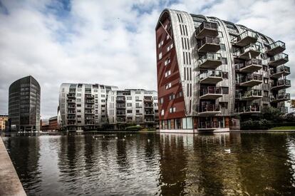 La arquitectura del barrio de Paleiskwartier en Den Bosch.