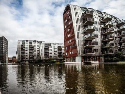 La arquitectura del barrio de Paleiskwartier en Den Bosch.