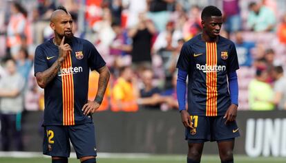 Arturo Vidal i Ousmane Dembélé.