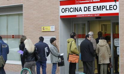 Imagen de archivo de una oficina de empleo en Madrid.