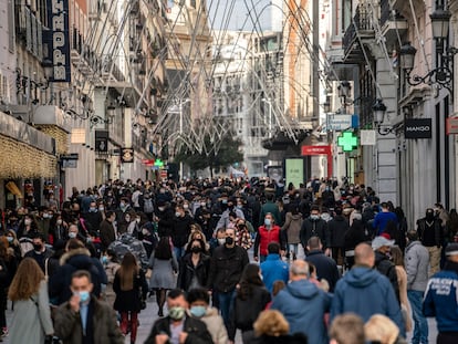 Aglomeraciones en la calle Preciados, el pasado 30 de noviembre.