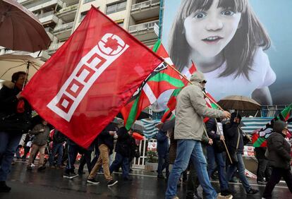 Manifestación convocada por el sindicato LAB en San Sebastián con motivo del Primero de Mayo.