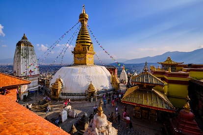 La estupa de Swayambhunath, a las afueras de Katmandú.