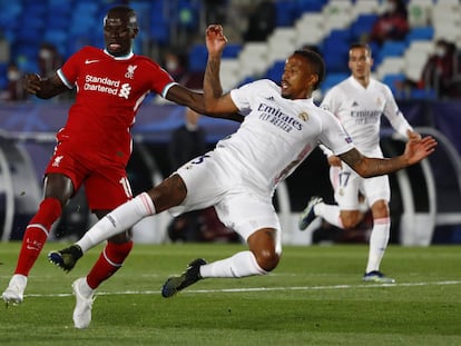 Real Madrid-Liverpool, el partido de ida de los cuartos de final de la Champions League, en imágenes