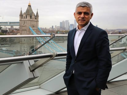 El alcalde de Londres, Sadiq Khan, este viernes.