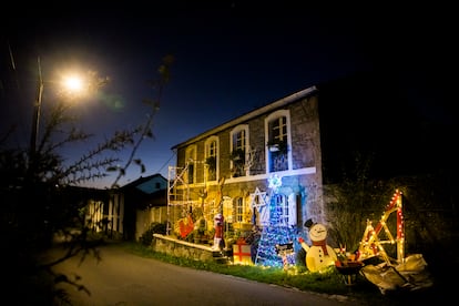 Luces de navidad en Santiago de Compostela, el 17 de diciembre de 2023.