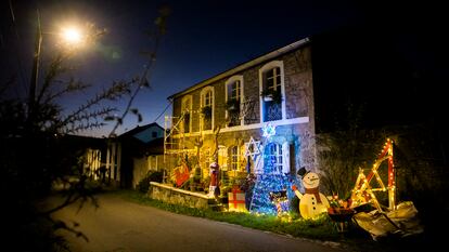 Luces de navidad en Santiago de Compostela, el 17 de diciembre de 2023.