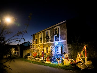 Luces de navidad en Santiago de Compostela, el 17 de diciembre de 2023.