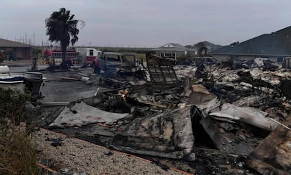 Una casa arrasada després del pas de Harvey per Texas.