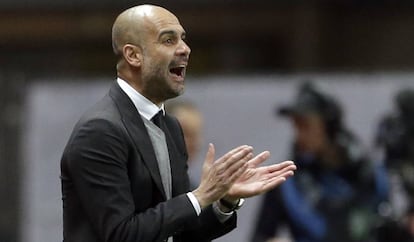 Pep Guardiola en un partido reciente.