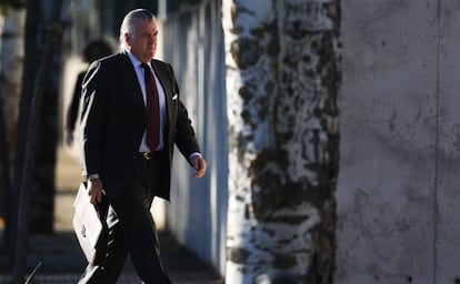 Luis Bárcenas en su llegada a la Audiencia Nacional.