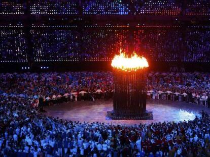 Un momento de la ceremonia de inauguraci&oacute;n de los Juegos Ol&iacute;mpicos de Londres 2012. 