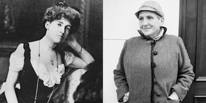 A la izquierda, Edith Wharton, a finales de los años ochenta del siglo XIX, y Gertrude Stein, en París.