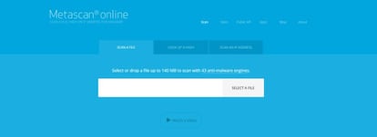 Podemos escanear archivos o direcciones IP, entre otros, con un máximo de 140 MB de peso. Y para darnos la máxima seguridad y fiabilidad posible, cuenta con el respaldo de 43 antivirus diferentes que analizan nuestras solicitudes.