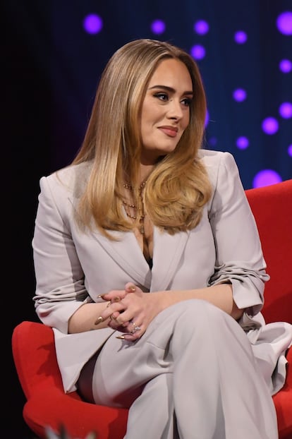 Adele durante un'intervista del 10 febbraio 2022. 