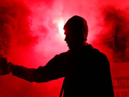 Manifestante em protesto de S&atilde;o Paulo nesta sexta.