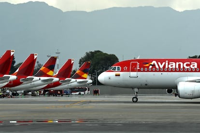 Aviones de Avianca en el aeropuerto El Dorado, Bogotá, en una fotografía de archivo.
