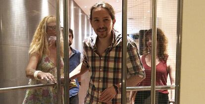 El líder de Podemos, Pablo Iglesias, este lunes.
