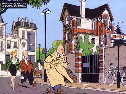 Viñeta de 'El Cementerio de los Elefantes, una aventura de Freddy Lombard', de Yves Chaland.