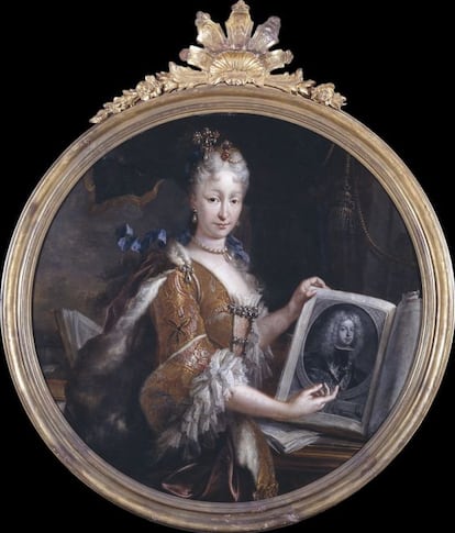 La reina Isabel de Farnesio, pintada por Miguel Jacinto Mel&eacute;ndez (1727).