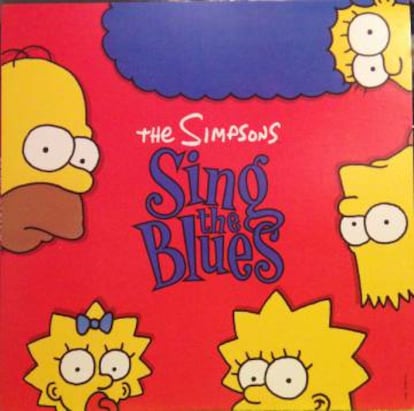Portada del disco 'The Simpsons sing the blues', publicado en 1990.