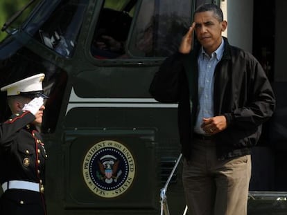 El presidente de Estados Unidos, Barack Obama, a su llegada a Camp David en una imagen de archivo