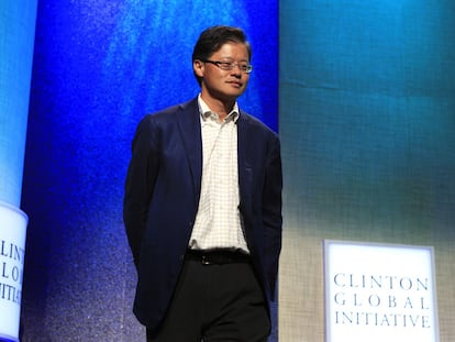 El cofundador de Yahoo! Jerry Yang, en un acto de la Fundación Clinton en 2010.