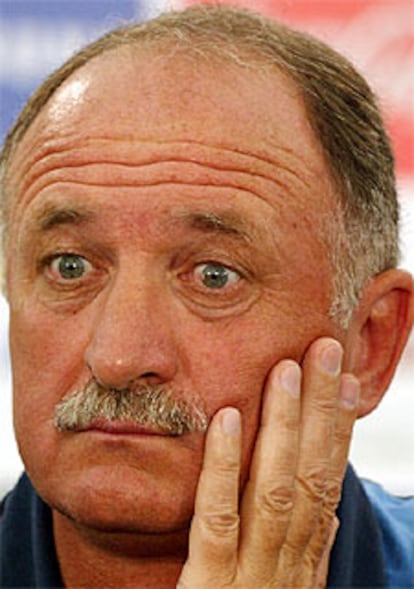 Luiz Felipe Scolari, durante su conferencia de prensa de ayer.