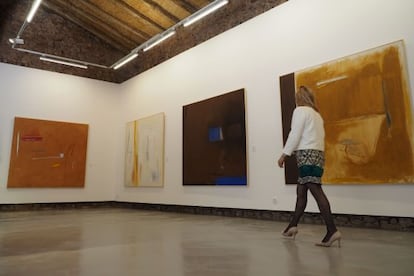 Una imagen de la exposición de cuadros Ràfols-Casamada en Ventalló.