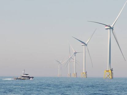 Parque eólico marino East Anglia One de Iberdrola en el mar del Norte.