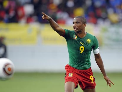 Eto'o, durante la Copa de África de 2010.