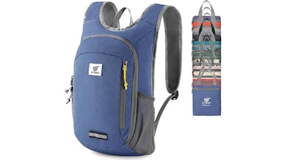 Esta mochila plegable es perfecta para guardar todas tus pertenencias esenciales y llevarlas cómodamente.