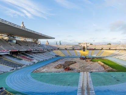 Estadi Olímpic Lluís Companys en Barcelona este jueves.