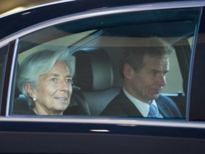 La directora gerente del FMI, Christine Lagarde, en Bruselas.