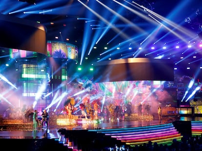 A view of the stage during the 22nd Annual Latin Grammy Awards show in Las Vegas, Nevada, U.S., November 18, 2021.  REUTERS/Steve Marcus