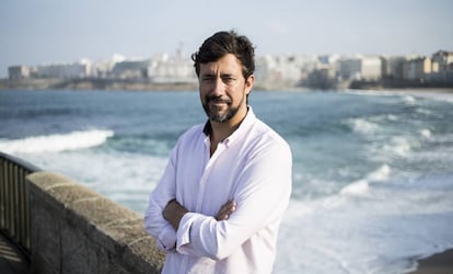 Antón Gómez-Reino, candidato a secretario general de Podemos Galicia, en A Coruña.