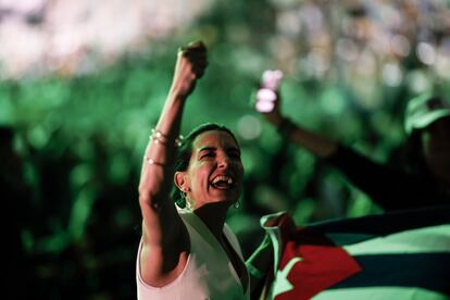 La portavoz de Vox en la Asamblea, Rocío Monasterio, a su llegada a la convención política de Vox 'Europa Viva 24', el domingo 19 de mayo.