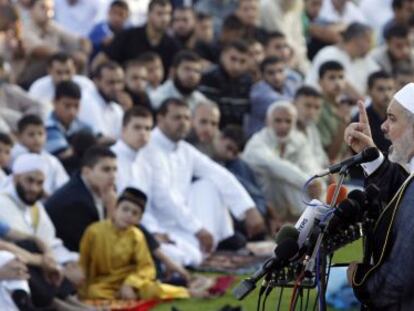 El primer ministro de Gaza, Ismail Haniyeh, durante el Eid al Fitr.