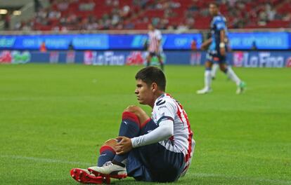 Javier López, en una jugada contra Puebla