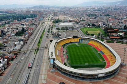 Vista del estadio El Campin en la ciudad de Bogotá (Colombia), el 21 de marzo.