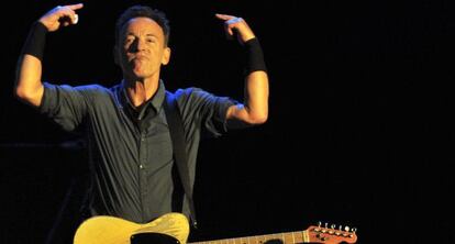 Bruce Springsteen durante una de sus actuaciones en Santiago de Chile, el 12 de septiembre de 2013.