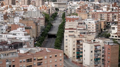 Bloques de pisos en L'Hospitalet de Llobregat (Barcelona).