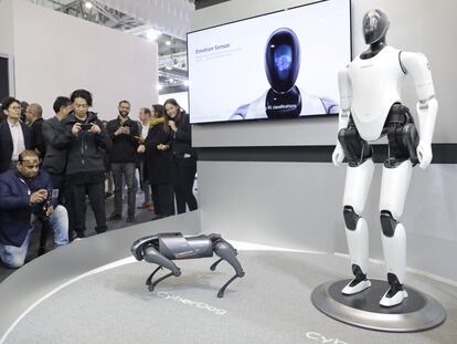 El robot humanoide de Xiaomi en el Mobile Word Congress 2023 en Barcelona.